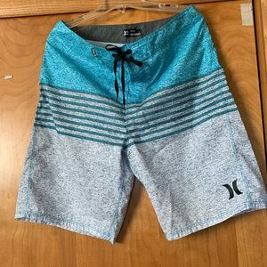 Hurley Men's Blue and Gray Swim Shorts